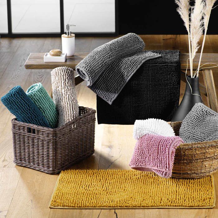 Tapis de bain - EDEN - Swety - Microfibre - 45 x 75 cm - Taupe