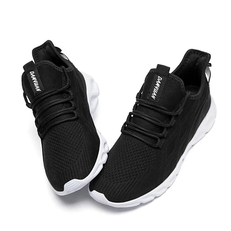 

Damyuan Модные мужские кроссовки для ходьбы Нескользящая повседневная обувь Удобная высококачественная мужская вулканизированная обувь Классические спортивные мокасины 46 черный белый