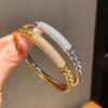 Quadratische Wickelschnalle Armband, Einfaches und Modisches Armband, Leichter Luxus und Hochwertiger Schmuck für Damen