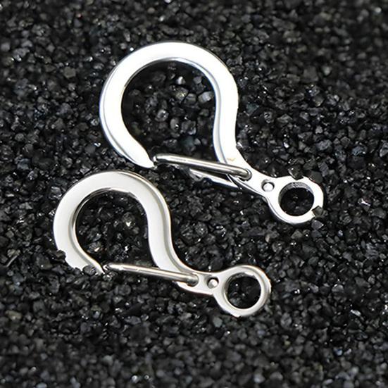 Carabiner Clip Pendant Clasps Spring Ring Jewelry Clasps Titanium Alloy Necklace Connector for Jewelry Bracelet Making
