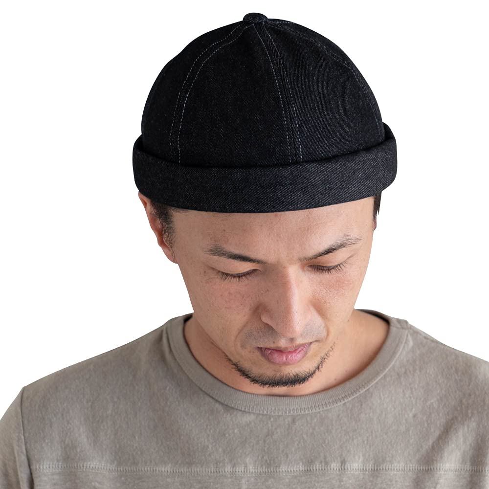 

Джинсовая кепка-ролл кепка Active Denim Roll Cap Fisherman Cap Hat Free Size Black [Nakota]