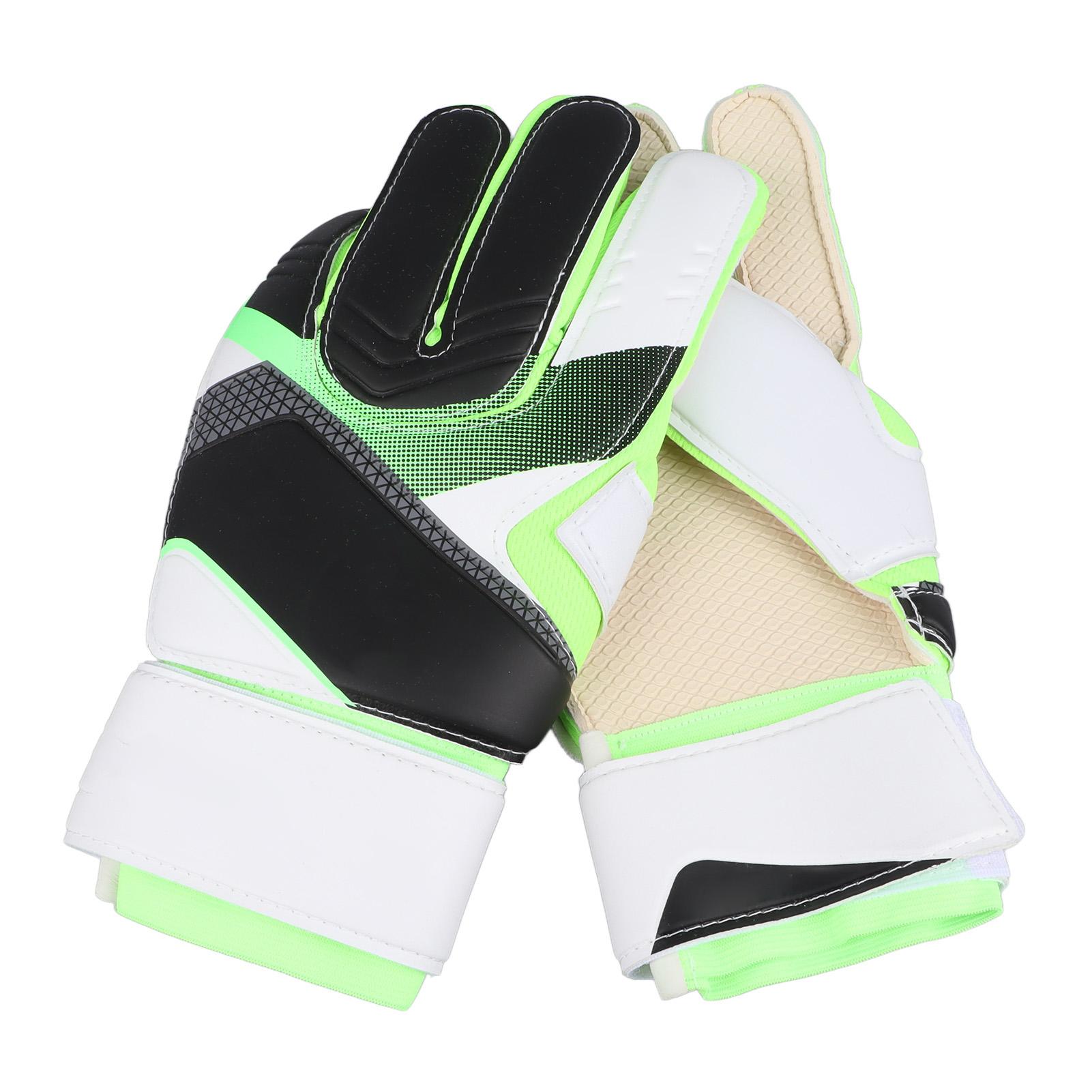 

Soccer Goalkeeper Gloves Thickened Latex Goalkeeper Training Gloves Fluorescent Green Gloves for Adult Number 9