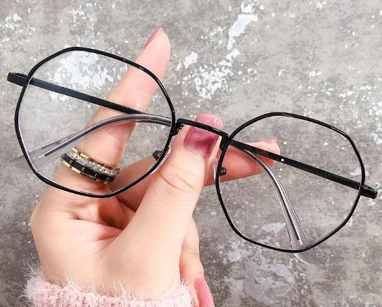 

Trendy Women Office Anti Blue Light Oversized Computer Glasses Cat Eye Female Blue Blocking Big Size Eyeglasses Alloy Frame