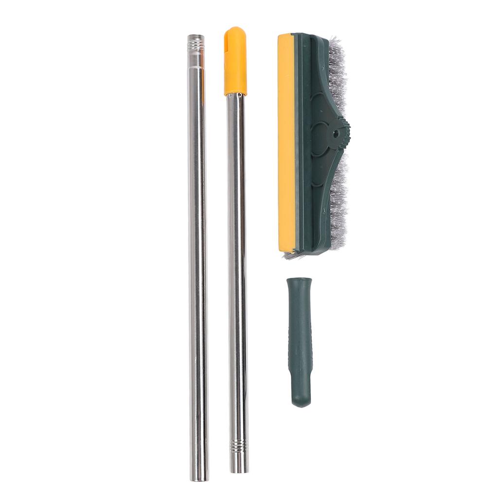 3 In 1 Floor Scrub Brush 180 Degree Rotatable Head Long Handle Floor Scraper Grout Cleaner for Home