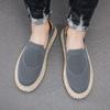 Fashion Board Shoes Large Size Loafer Flat Bottomed Comfortable Casual Shoes Breathable Canvas Social Flat Shoes Men