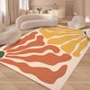 Abstract Boho Flowers Area Rug Aesthetic Floral Carpets for Living Room Bedroom Non Slip Doormat for Outdoor/indoor Floor Decor