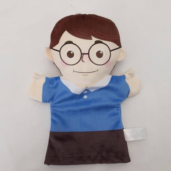 Family Hand Puppet Cute Grandparents Parents Son Daughter Cartoon Doll Plush Gloves Parent-child Interaction Role-Play Toy Imaginative Pretend Play
