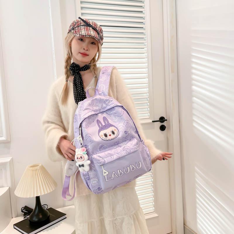Pattern Highcapacity Cartoon Nylon Backpack Print Designs Girl Student Bag