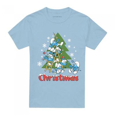 The Smurfs Unisex Adult Christmas Tree T-Shirt