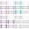 6Pair Crystal Nipple Piercing Jewelry Set For Women Heart Cz Nipple Barbells Bulk Glitter Nipple Rings Pack Piercing Pezon Lote