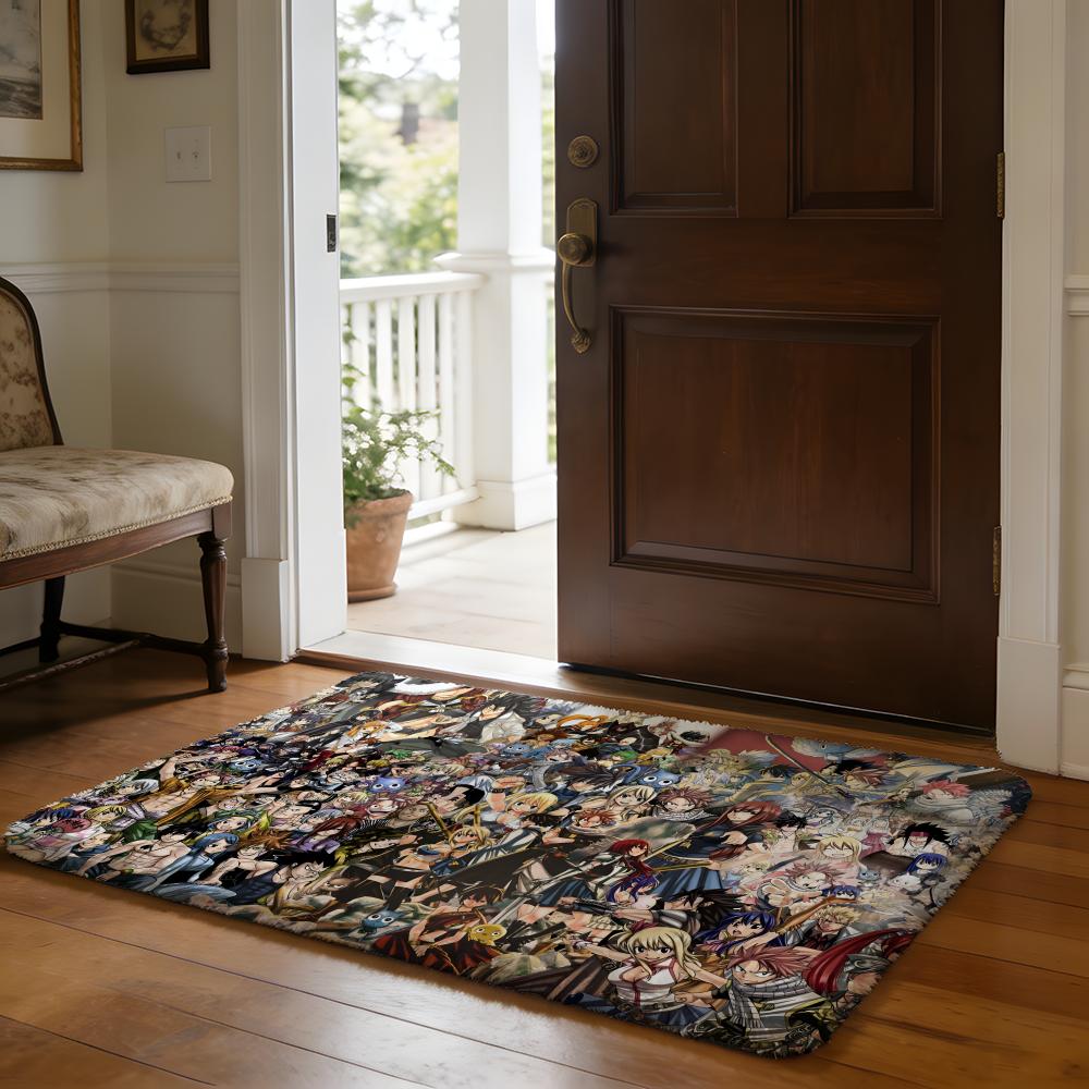 Anime FFAIRY TAIL Floor Mat Soft Flannel Absorbent Mat Non-Slip Rug Home Bedroom Bathroom
