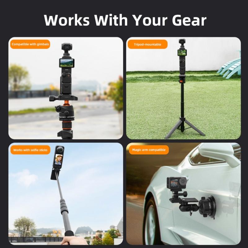 Multi Angle Magnetic Mounting Stand for Pocket 3 Camera Featuring Collapsible Stand Design and Anti Slip