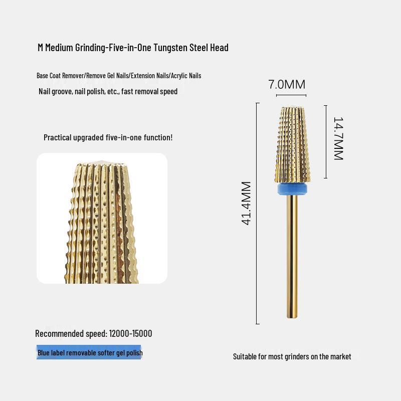 

Инструмент для шлифовки и полировки ногтей 5-в-1 из вольфрамовой стали