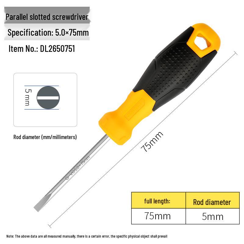 Deli Industrial Grade Slotted Screwdriver: Household Tool