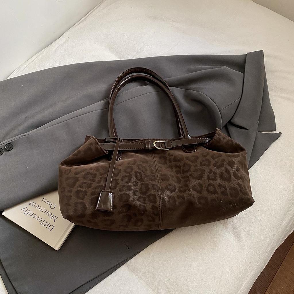 Fashion Leopard PU Leather Shoulder Bags for Women 2026 Luxury Designer Brand Trend Tote Bag Females Top Handle Handbags