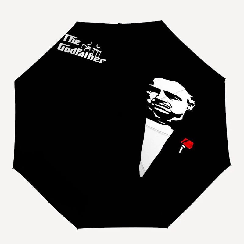 

1pc The Godfather Automatic Open Close Umbrella with 8-Rib Windproof Canopy Compact Portable Travel Umbrella10245