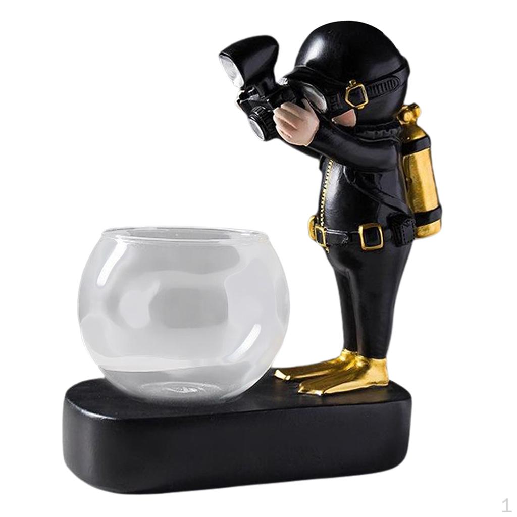 

Настольные стеклянные вазы для растений, контейнеры, горшки для цветов чёрный