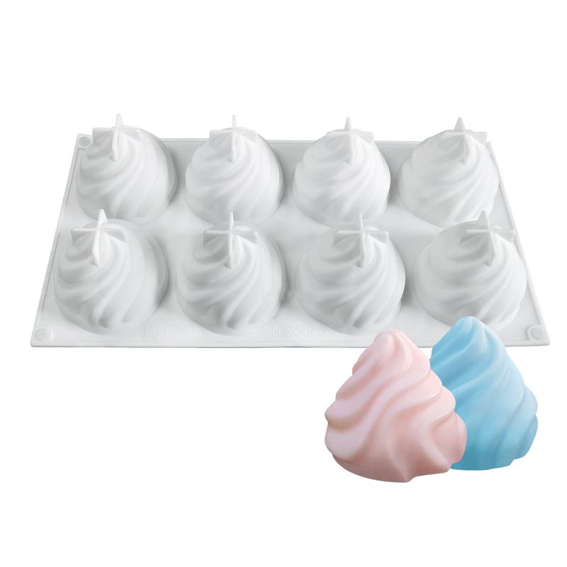 

Spiral French Mousse Cake Silicone Mold DIY Pudding Jelly Baking Tool (BPA Free, No FDA Certificate) A
