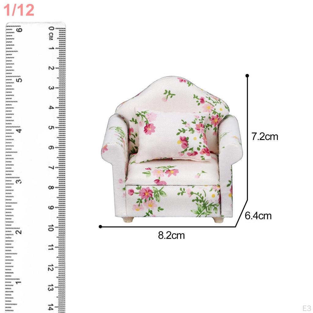 1/12 Dollhouse Miniature Scene Props Doll House Decoration Kids Children Toy for Bedroom Living Room