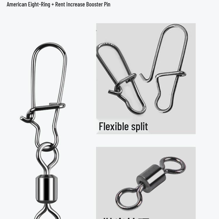 Windshark Achterring-Verbindungsstück: Starke Zugkraft Sicherheitsnadel für Angelköder mit Schnellwirbel.