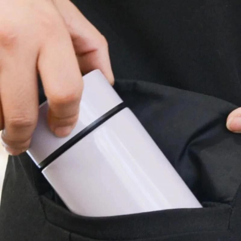 200ML Malá kapesní láhev Přenosná chytrá termoska Láhve na vodu Ukazatel teploty Nerezové vakuové termosky s filtračním pohárkem