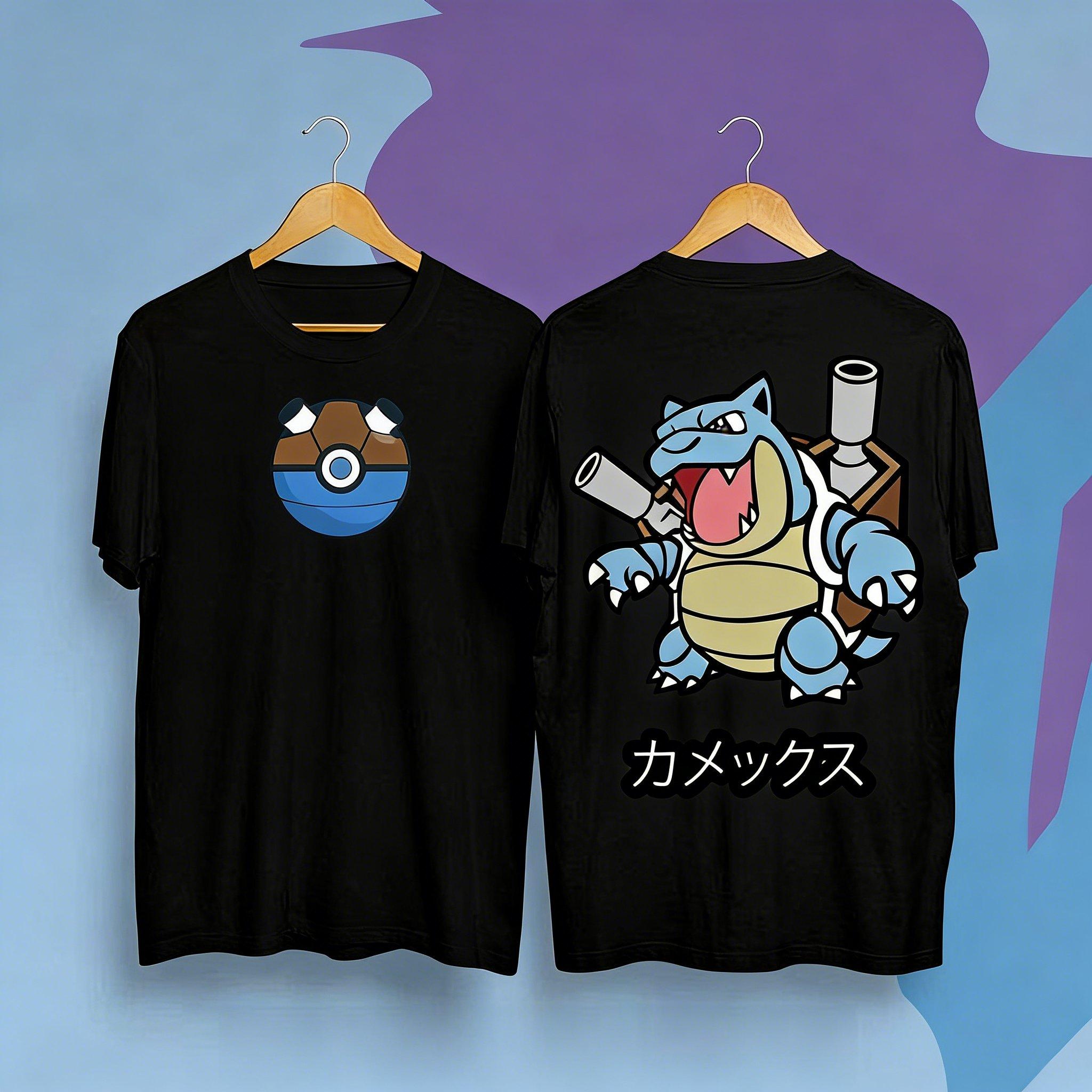 

Pokemon Anime Squirtle Printed Tshirt Unisexs and Womens Tshirt Unisexs Tops Harajuku Y2K Tshirt 2026 Summer New Tee Streetwear S