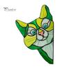 Sunlight Catching Cat Sticker Stained Glass Window Cling, Vintage Colorful Kitty Decal, Removable Static Decor for Door Wall Car, UV-Resistant