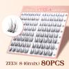 Lash Clusters 0.05mm PBT Fiber Eyelash Clusters 0.1mm Superfine Invisiband D Curl Diy Lash Extension 8-16mm Individual Lashes