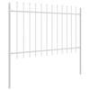 Garden Fence Woerden White 1.7 X 0.8 M Powder Coated Steel