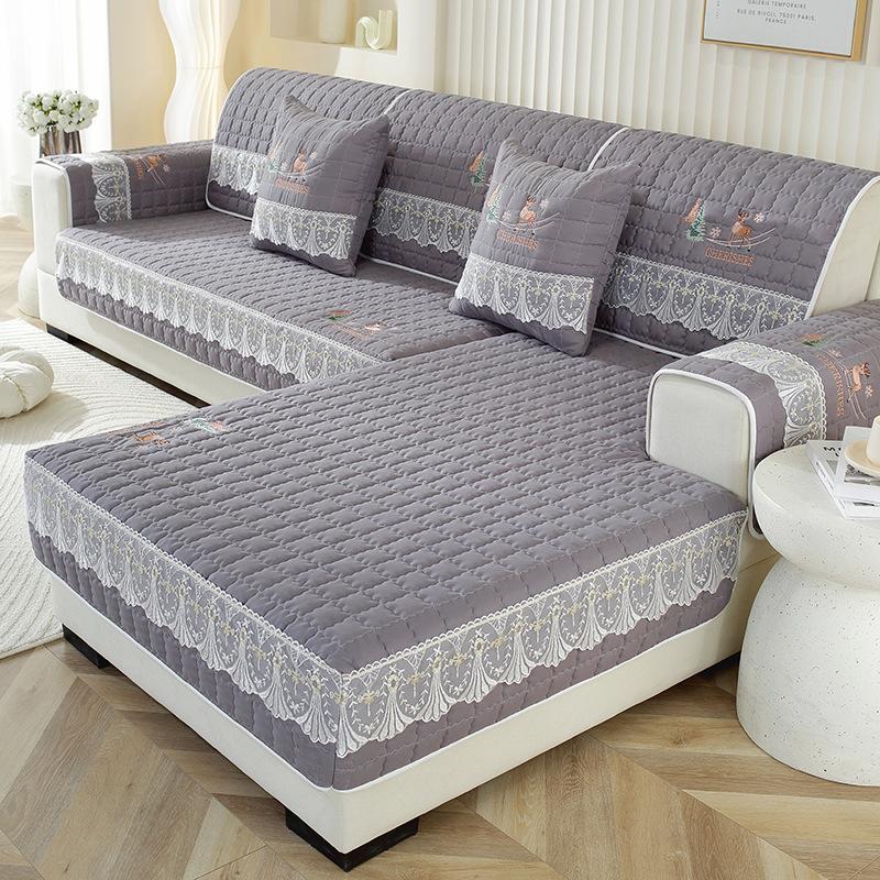 Embroidered Fabric Universal Non-Slip Thickening Sofa Cushion Simple Fashion Sofa Cover Baby Sling