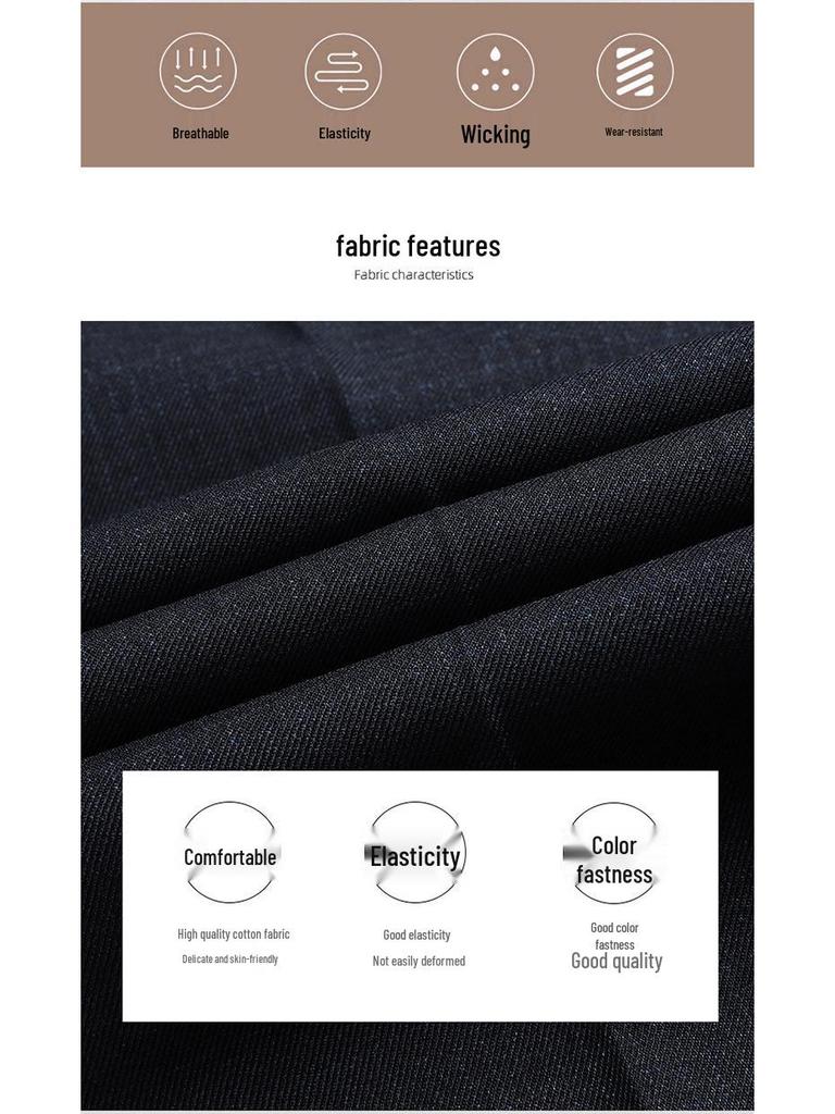 Men's Winter Fleece-Lined High-Waisted Straight-Leg Dress Pants - Loose Fit, Plus Size, Warm