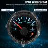 HD 52mm Digital Car Gauge Water Temperature Meter 100-250℉ 7Colors Backlight Automotive Water Temperature Indicator Black Shell