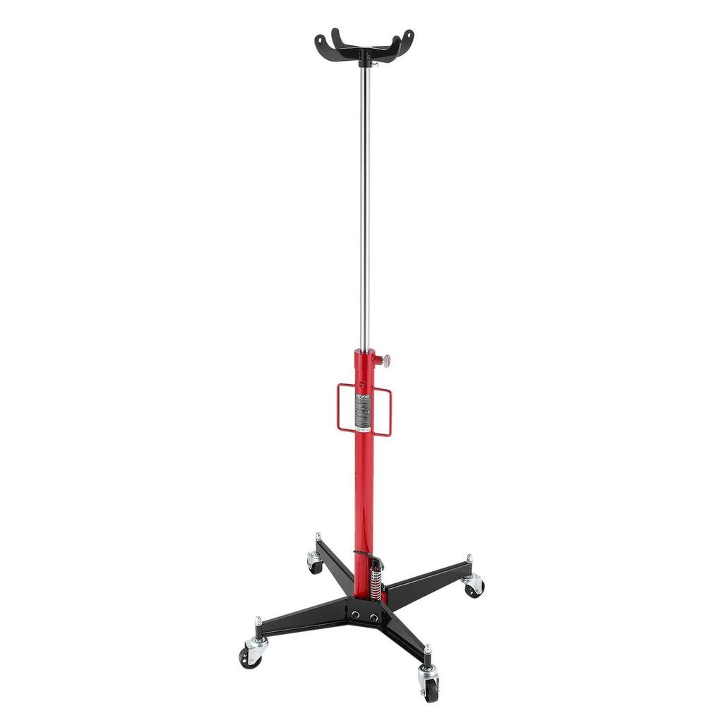 Hydraulic Transmission Jack, 1100 Lbs / 0.5 Ton Lifting Capacity Telescoping Transmission Jack with Foot Pedal, 360° Swivel Wheel, 112-187 Cm High