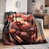 1pc Floral Pig Blanket Lightweight Flannel Blanket Throw Blanket For Sofa, Bed, Travel, Camping, Livingroom, Office Yy251015113