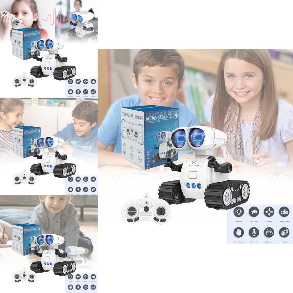 Mini Remote Control Programming Robot With Colorful Led Lights And Gestures For Kids