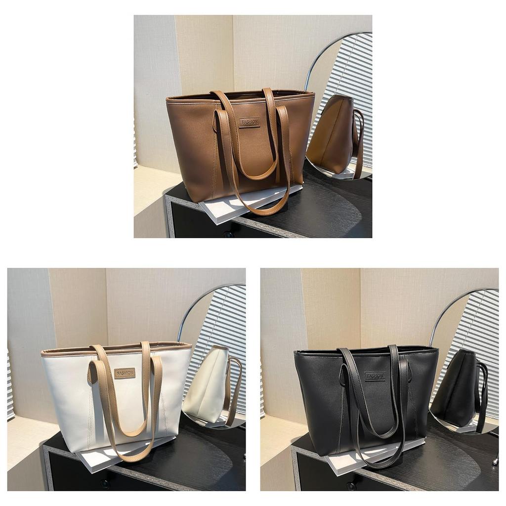 Minimalist Womens Shoulder Bag With Durable Pu Material And Large Capacity For Office Use