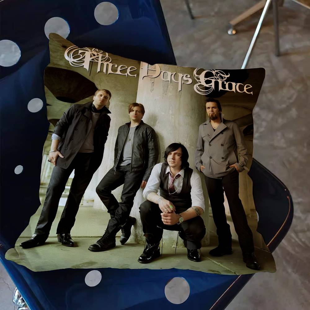 Band Hardrock TThree Days Grace Pillow Cover Design cushion Cover decor Holiday Decorati