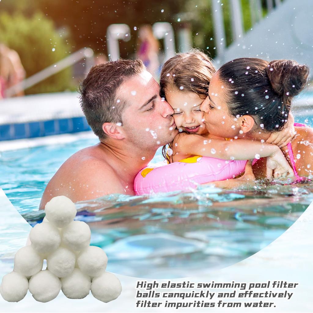 Pool Supply Pool Filter Balls - Eco-Friendly Fiber Filter Media For Swimming Pool Sand Filters- Higher & More Efficient