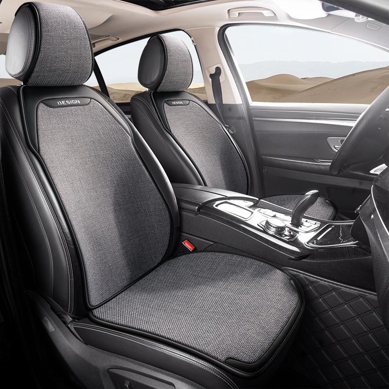 Linen Car Seat  Cushion Four Seasons General Purpose Separate Single Seat Cover for Most Cars  Comfortable and Durable