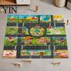 Portable Car Play Mat for Travel 51" X 39" Kids Rug Playroom Classroom, Educational Town City Road Washable Games Traffic Mat, Non Slip Carpet