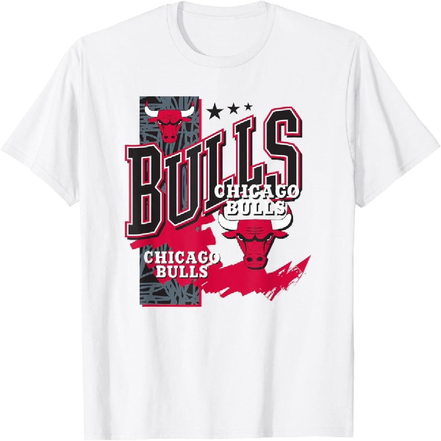 Официальная футболка NBA с изображением игрока Chicago Bulls в полоску S белый