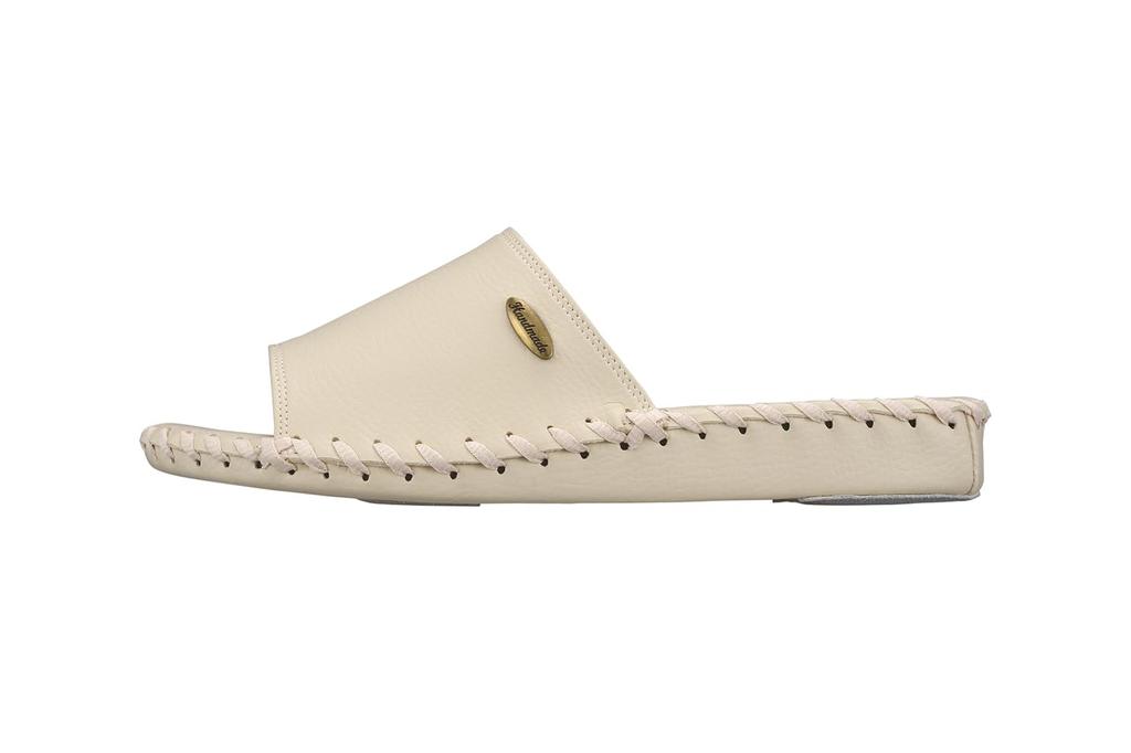Pansy 9553 Antibacterial Indoor Size Ivory Women's Hand-Knitted Slippers, Small,