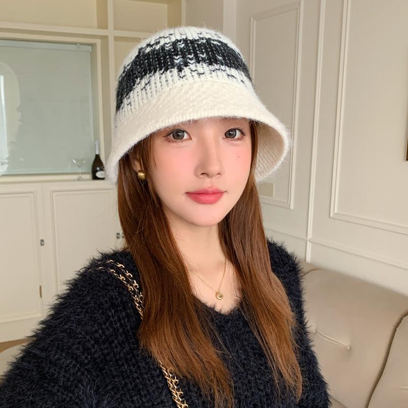 Basin Hat Bucket Hat Autumn and Winter Hat Women's Velvet Warm Bucket Hat
