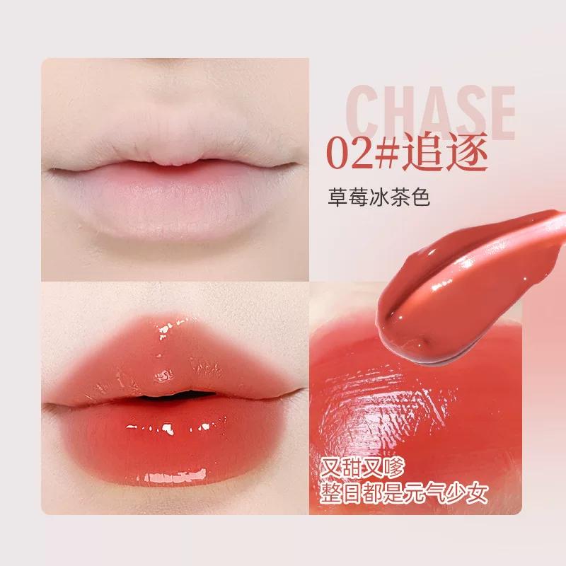 Novo Lip Lacquer Mirror Water Light Pure Desire Glass Lips Do Not Fade No Stain On Cup Lip Gloss Nude Color Series Lipstick Student Cheap