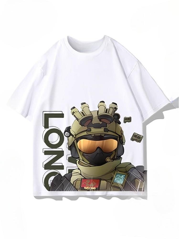 

Delta Action Wei Long Lono Game T Shirt Crewneck Polyester Material Cheap Camisa Y2k Clothes Cartoon Graphic T Shirts Gamer Tops 5XL різнокольоровий