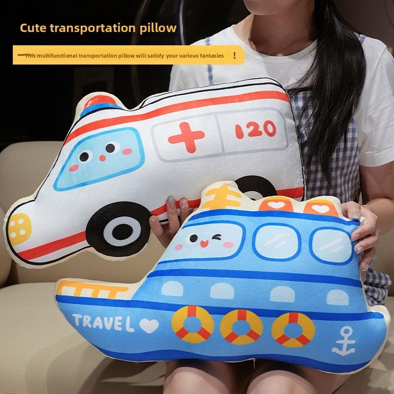 Fire Truck Excavator Plush Doll For Kids Soft Toy Birthday Decoration Present