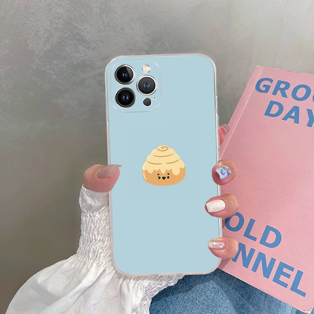 

Cute Bread Toast Phone Case For iPhone 17 16 14 11 12 13 15 Pro Max 14 Plus 17 Air Cover iPhone 14