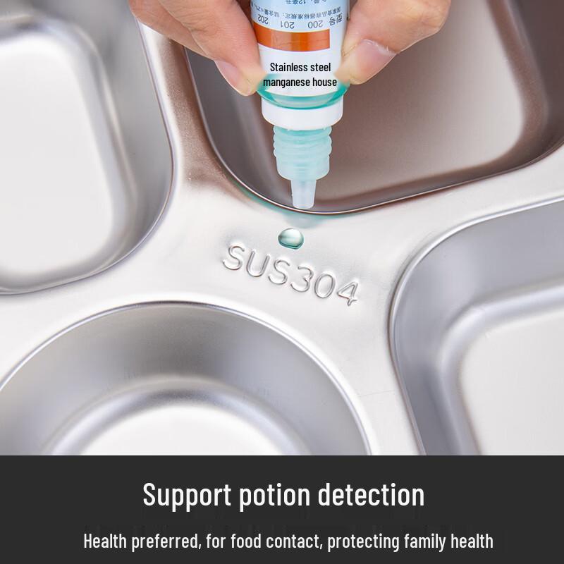 Shengjia 304 Stainless Steel Divided Food Tray