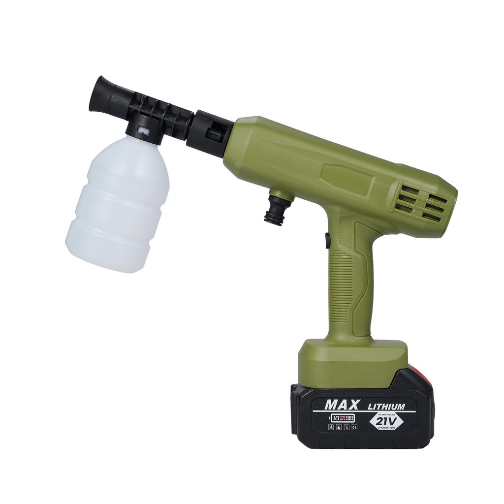 Electric Water Gun Cordless Pressure Washer 2pcs 21V 3000mAh Battery with 6-in-1 Nozzle for Cars,