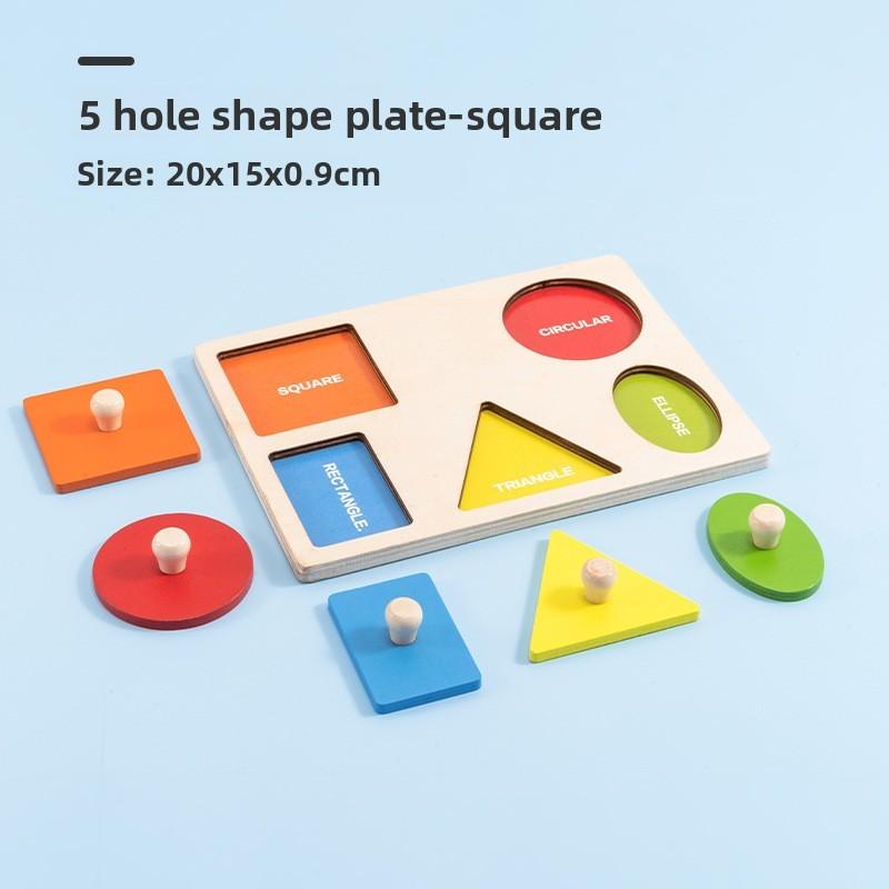 Wooden Geometric Shape Puzzle For Kids Educational Learning Toys